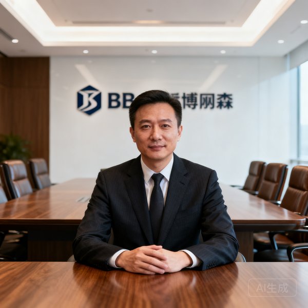 BB贝博艾弗森创始人兼CEO张致远先生的职业肖像照，身着深色西装，背景为公司总部会议室